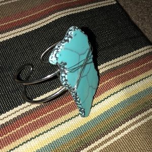 Faux Turquoise Cuff Bracelet
